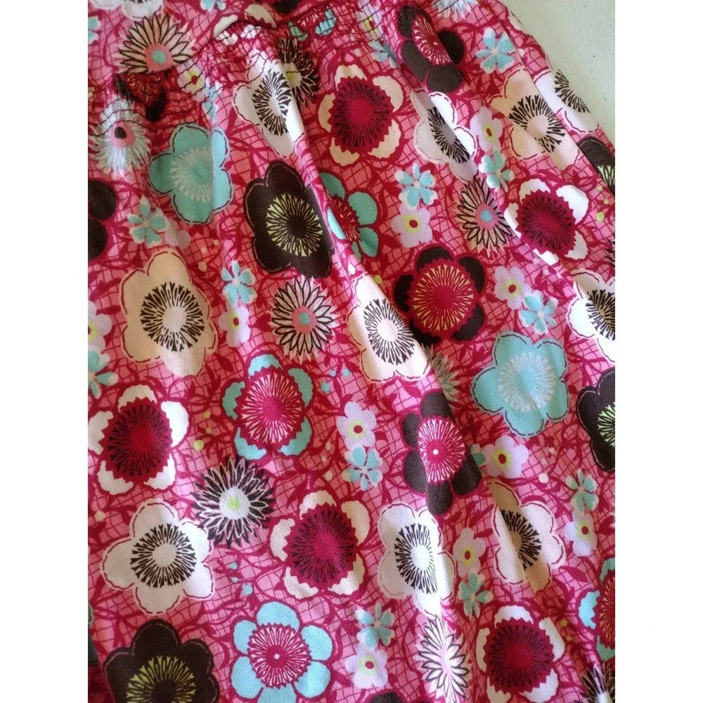 Hanna Andersson Kids Dress Pink Floral‎ Print Sleeveless Cotton Size 100